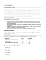 "Just Google it!" First-Year Seminar Syllabus & Course Content