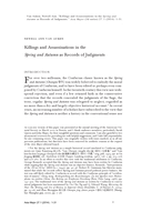 Killings and Assassinations in the "Spring and Autumn" as Records of Judgments
