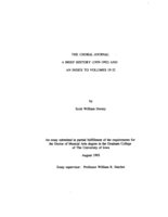 The Choral journal: a brief history (1959-1992) and an index to volumes 19-32