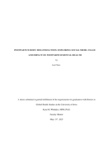 Postpartum Body Dissatisfaction: Exploring Social Media Usage and Impact on Postpartum Mental Health