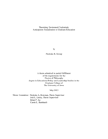 Theorizing envisioned credentials: anticipatory socialization to graduate education