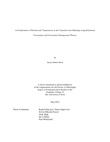 An exploration of newlyweds’ experiences in the transition into marriage using relational uncertainty and uncertainty management theory