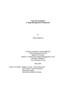 Trust into solidarity: a stage management perspective