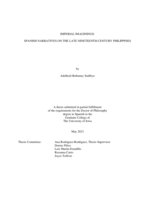 Imperial imaginings: Spanish narratives on the late nineteenth-century Philippines
