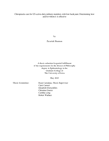 Chiropractic care for US active-duty military members with low back pain: determining how and for whom it is effective