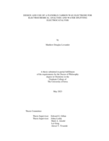 Design and use of a flexible carbon wax electrode for electrochemical analyses and water splitting electrocatalysis