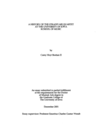 A history of the Stradivari Quartet at the University of Iowa School of Music