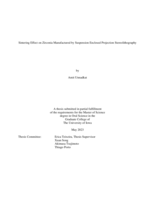 Sintering effect on zirconia manufactured by suspension enclosed projection stereolithography