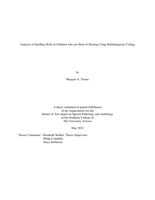 Analysis of spelling skills in children who are hard of hearing using multilinguistic coding