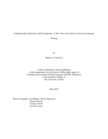 Exploring idea generation and development: a new view on creativity in second language writing
