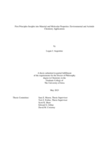 First principles insights into material and molecular properties: environmental and actinide chemistry applications