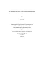 Big spatiotemporal data analytics of traffic congestion propagation patterns