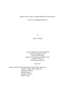 Support in the context of human-machine communication:  a test of competing perspectives