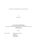 Representations of the refugee subject in educational discourse
