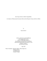 Item type and survey mode comparability: an analysis of measurement invariance between item response types and survey modes