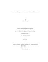 Crowd-based entrepreneurial innovation: ideation and assessment