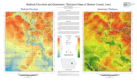 Bedrock Elevation and Quaternary Thickness Maps of Benton County, Iowa