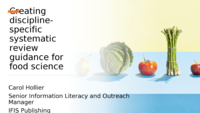 Creating Discipline Specific Systematic Review Guidance for Food Science