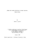 Women and higher education in Great Britain : three novels
