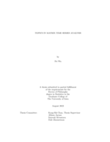Topics in matrix time series analysis