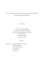 Motivating human flourishing: an ethnoracial appraisal-based intervention on growth mindset