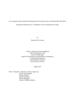 An acceptance and commitment therapy-based group intervention with individuals who have experienced homelessness: a qualitative focus group interview study