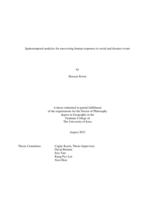 Spatiotemporal analytics for uncovering human responses to social and disaster events