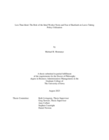 Less than ideal: the role of the ideal worker norm and fear of backlash on leave-taking policy utilization