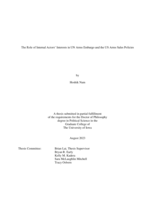 The role of internal actors’ interests in UN arms embargo and the US arms sales policies