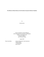 The influence of recent history on the formation of long-term memory templates