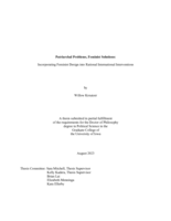 Patriarchal problems, feminist solutions: incorporating feminist design into rational international interventions