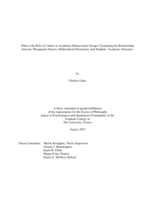 What is the role of culture in academic enhancement groups?: examining the relationship between therapeutic factors, multicultural orientation, and students’ academic outcomes