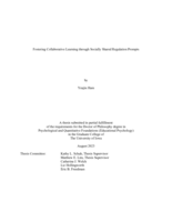 Fostering collaborative learning through socially shared regulation prompts