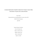 Assessing the Implementation of Equitable Grading Practices Through an Analysis of High School Students’ Perception of their Academic Motivation