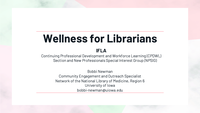 IFLA CPDWL & NPSIG Webinar: Wellness for Librarians
