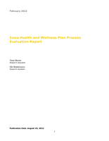 Iowa Health and Wellness Plan Process Evaluation Report 2022