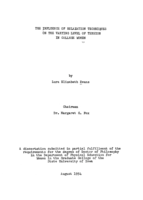 The influence of relaxation techniques on the varying level of tension in college women