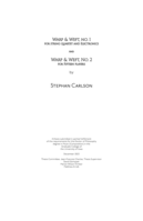 Warp & weft, no. 1: for string quartet and electronics and Warp & weft, no. 2 for fifteen players
