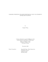 Variable screening for high-dimensional data via Pearson's chi-square statistic