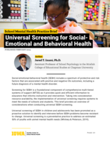 Universal Screening for Social-Emotional and Behavioral Health