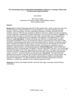 The Clinical Reasoning and Multi-Modal Rehabilitation Approach in Treating a Patient with Functional Neurological Disorder