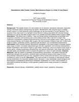 Rehabilitation After Patellar Tendon Midsubstance Repair in a Child: A Case Report
