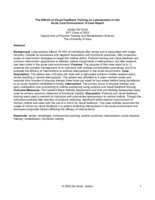 The Effects of Visual Feedback Training on Lateropulsion in the Acute Care Environment: A Case Report