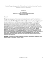 Physical Therapy Management for a Patient with a Left Craniotomy Following a Traumatic Subdural Hematoma: A Case Report