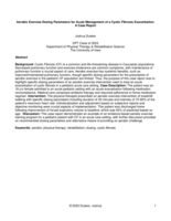 Aerobic Exercise Dosing Parameters for Acute Management of a Cystic Fibrosis Exacerbation: A Case Report