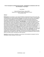 Chronic Impingement and Muscle Disuse Atrophy – Rehabilitation Considerations after Total Hip Arthroplasty: A Case Report
