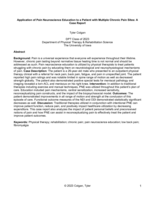 Application of Pain Neuroscience Education to a Patient with Multiple Chronic Pain Sites: A Case Report
