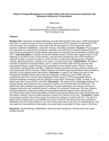 Physical Therapy Management of a Female Patient with Post-Concussion Syndrome with Movement Intolerance: A Case Report