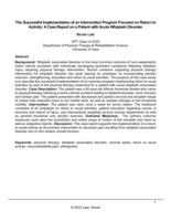The Successful Implementation of an Intervention Program Focused on Return to Activity: A Case Report on a Patient with Acute Whiplash Disorder
