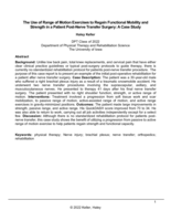 The Use of Range of Motion Exercises to Regain Functional Mobility and Strength in a Patient Post-Nerve Transfer Surgery: A Case Study: A Case Report